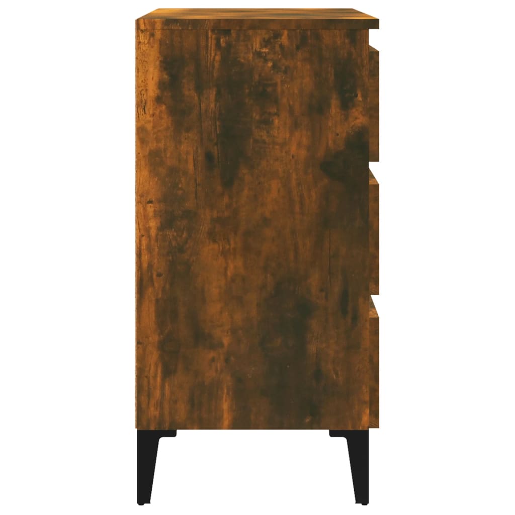 Komoda boja dimljenog hrasta 60 x 35 x 69 cm konstruirano drvo