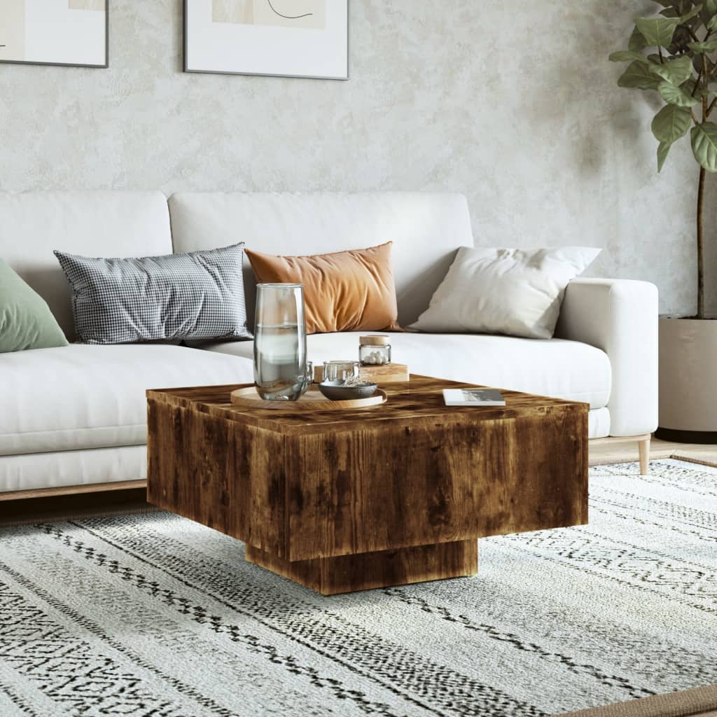 Stolić za kavu boja hrasta 60 x 60 x 31,5 cm konstruirano drvo