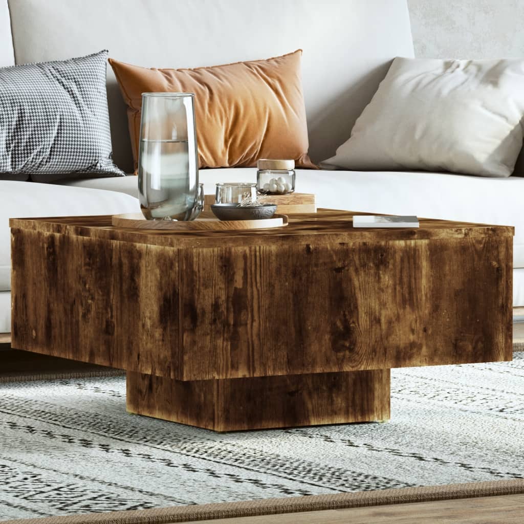 Stolić za kavu boja hrasta 60 x 60 x 31,5 cm konstruirano drvo