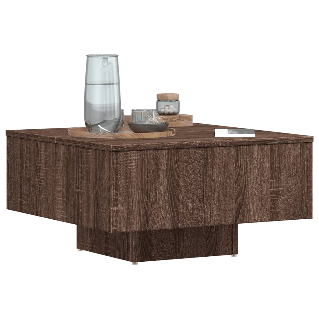 Stolić za kavu smeđi hrast 60 x 60 x 31,5 cm konstruirano drvo