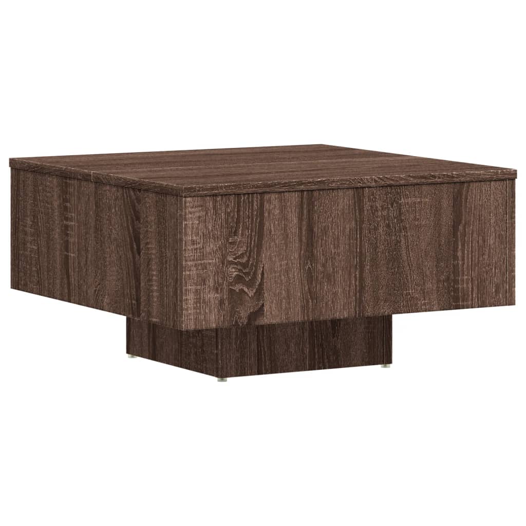 Stolić za kavu smeđi hrast 60 x 60 x 31,5 cm konstruirano drvo