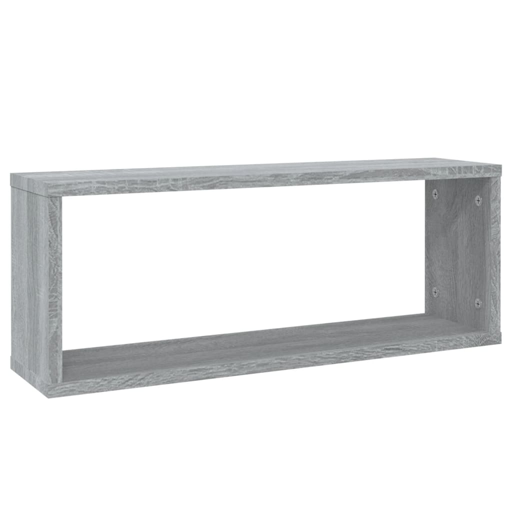 Kockaste zidne police 2 kom hrast sonoma 60 x 15 x 23 cm drvene