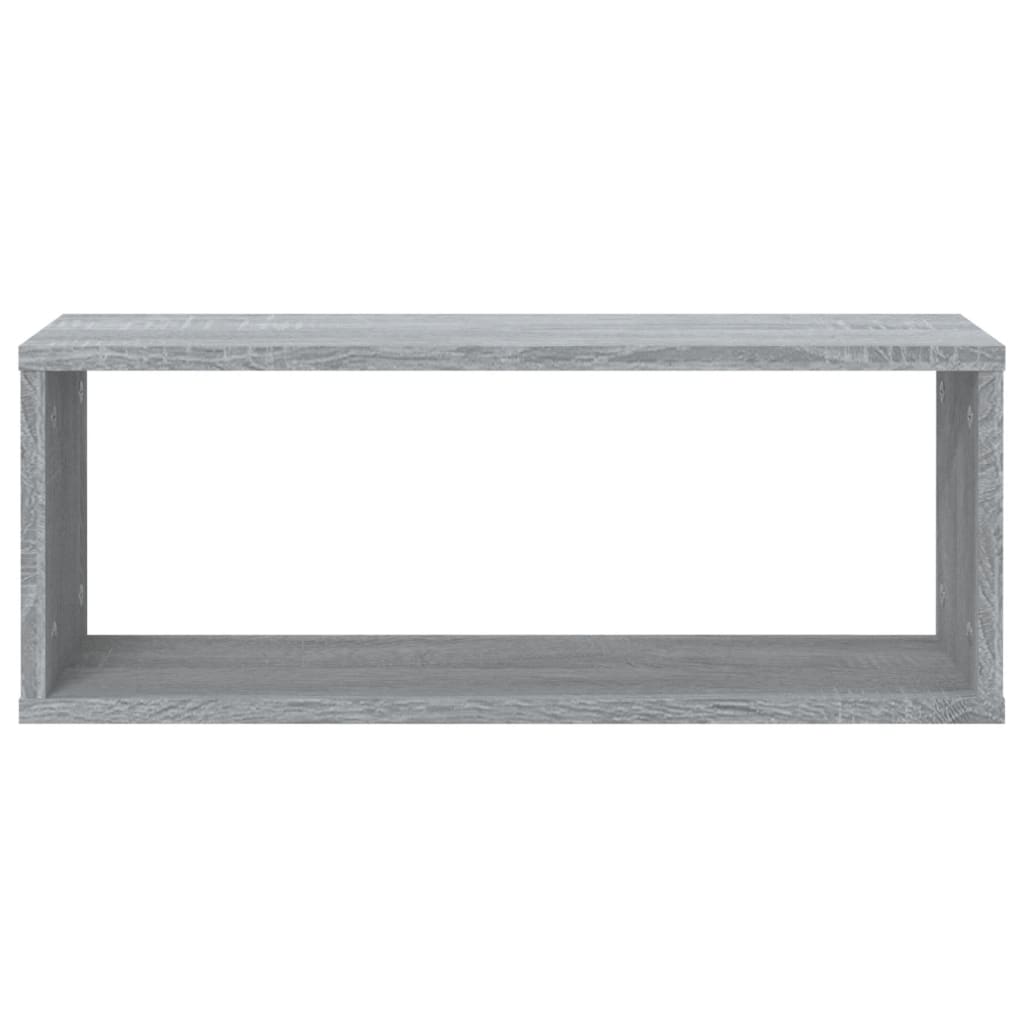 Kockaste zidne police 2 kom hrast sonoma 60 x 15 x 23 cm drvene