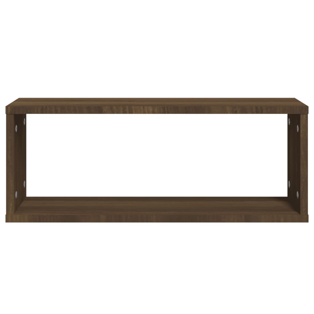 Kockaste zidne police 6 kom smeđi hrast 60 x 15 x 23 cm drvene