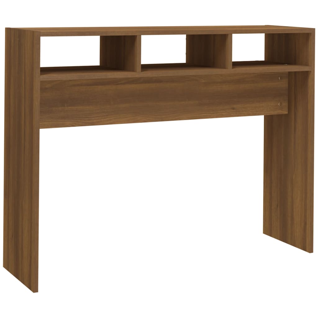 Konzolni stol smeđa boja hrasta 105x30x80 cm konstruirano drvo
