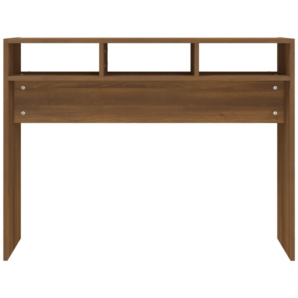 Konzolni stol smeđa boja hrasta 105x30x80 cm konstruirano drvo