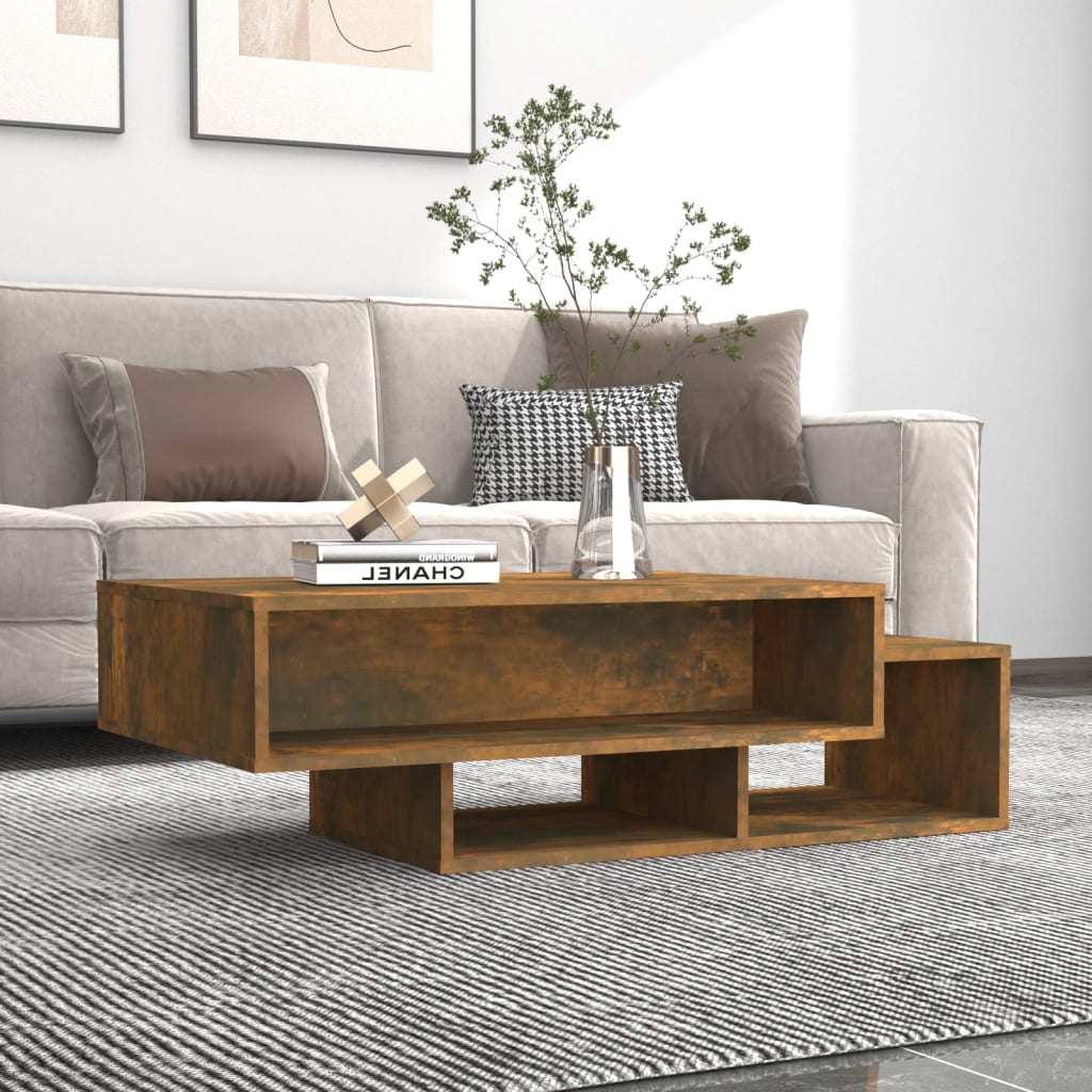 Stolić za kavu boja betona 105 x 55 x 32 cm konstruirano drvo