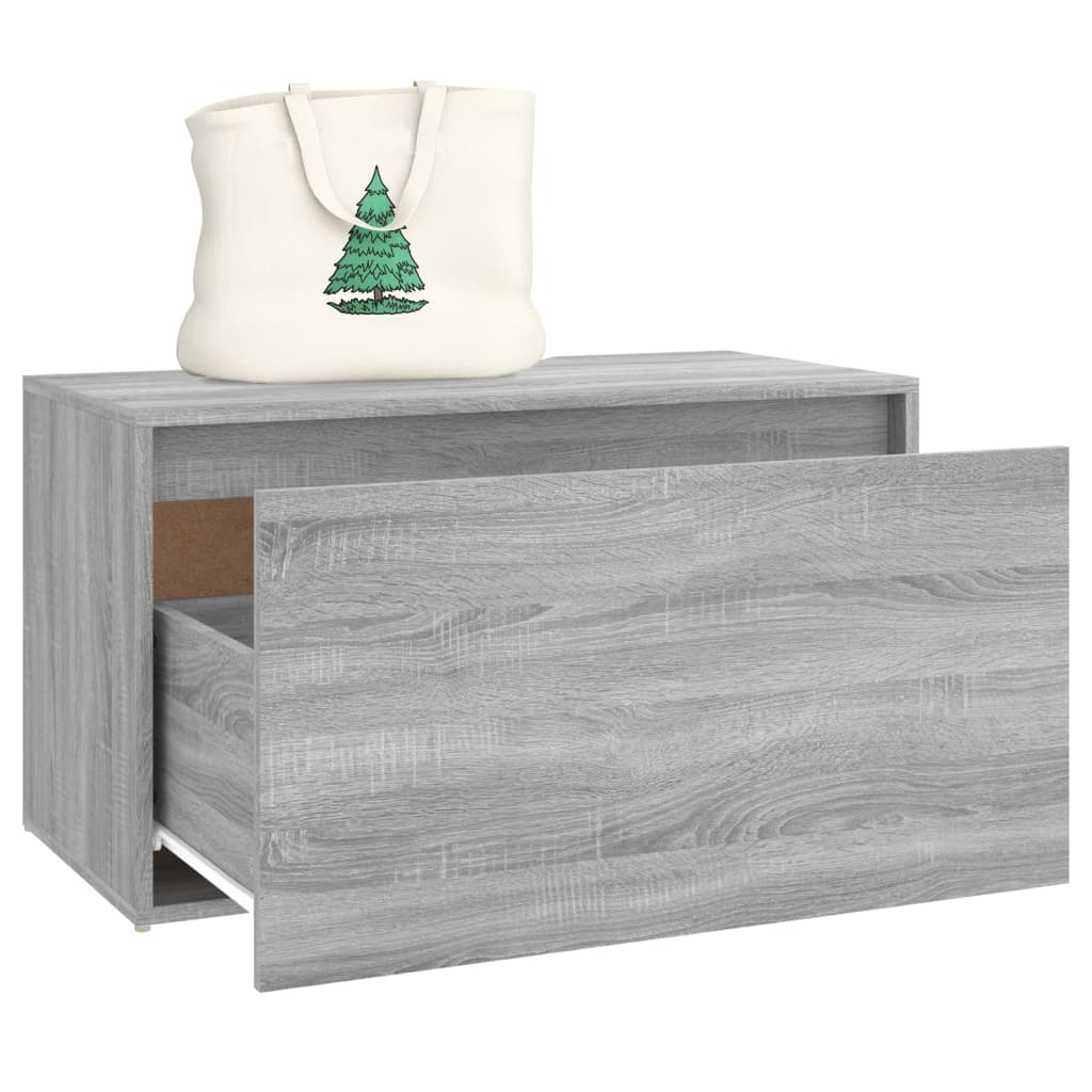 Klupa za hodnik sivi hrast 80 x 40 x 45 cm konstruirano drvo