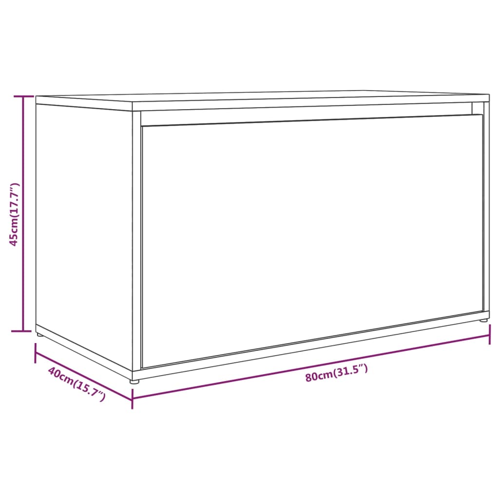 Klupa za hodnik sivi hrast 80 x 40 x 45 cm konstruirano drvo