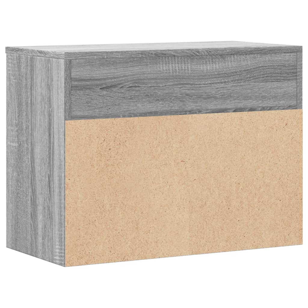 Klupa za cipele boja sivog hrasta 60x30x45 cm konstruirano drvo
