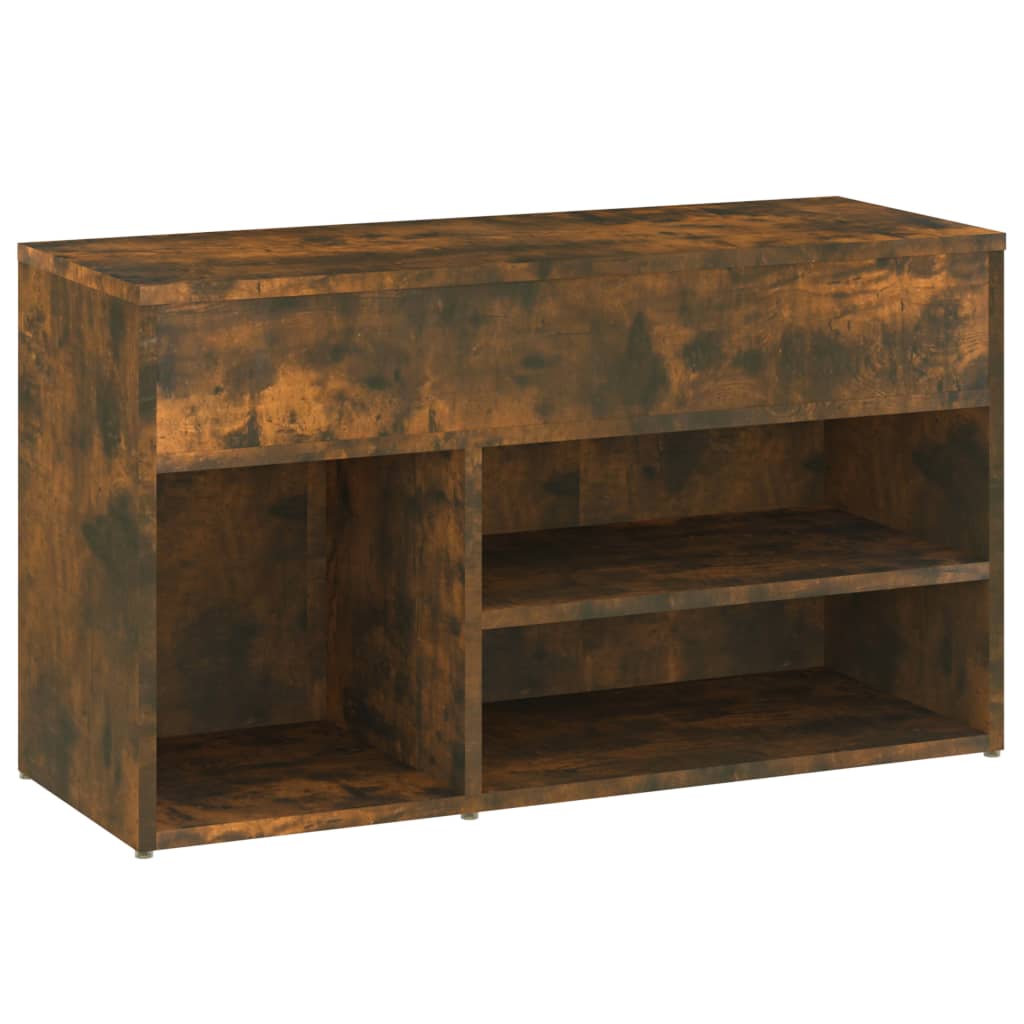 Klupa za cipele dimljeni hrast 80x30x45 cm konstruirano drvo