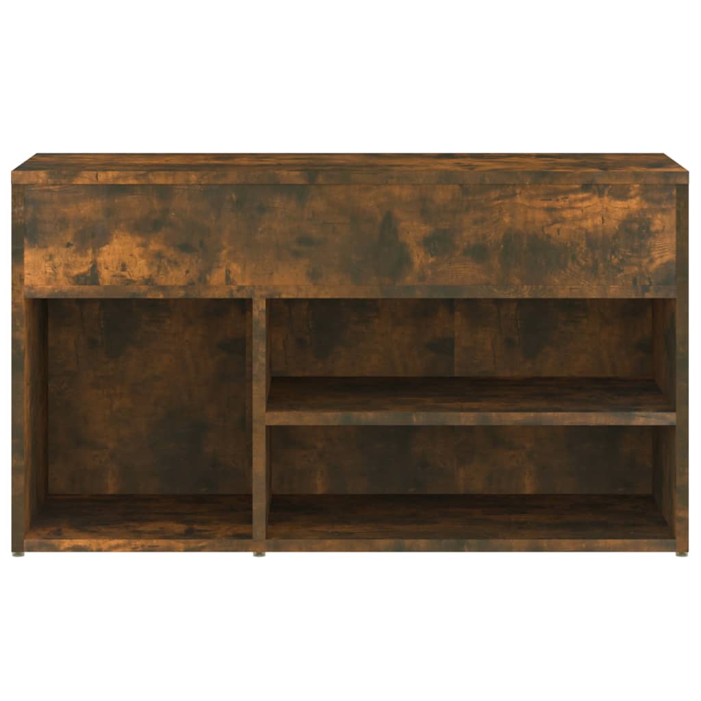Klupa za cipele dimljeni hrast 80x30x45 cm konstruirano drvo