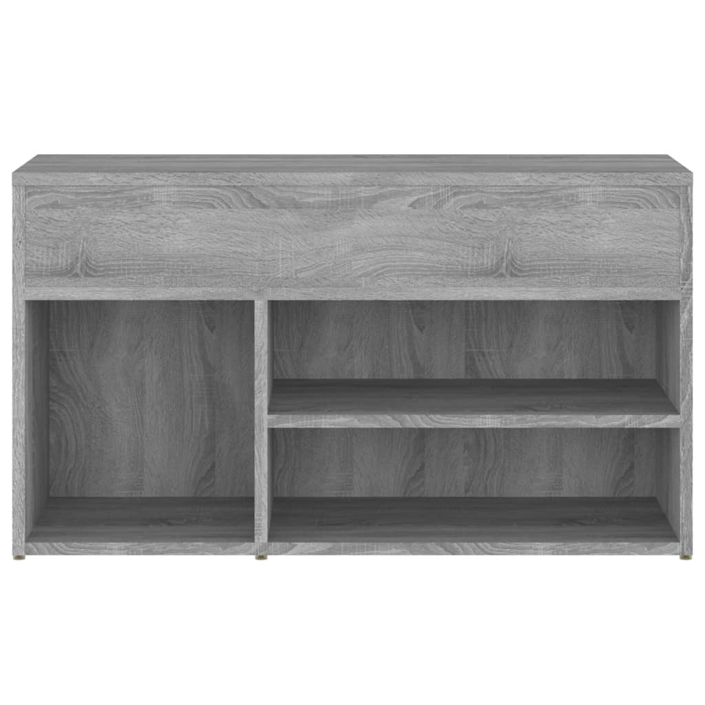 Klupa za cipele boja sivog hrasta 80x30x45 cm konstruirano drvo