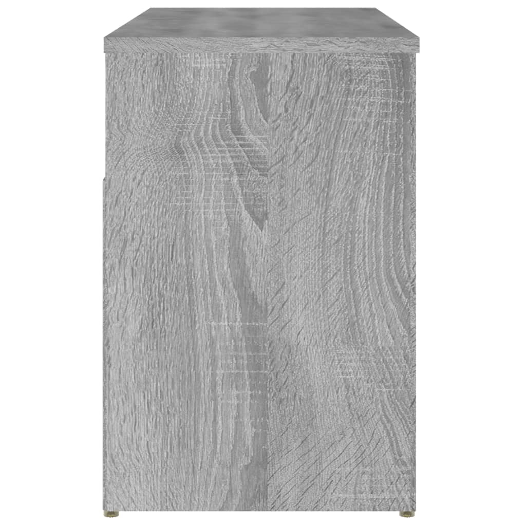 Klupa za cipele boja sivog hrasta 80x30x45 cm konstruirano drvo