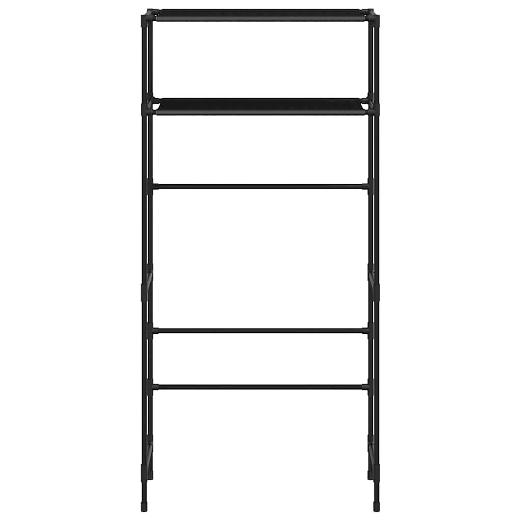 Stalak za pohranu na 2 razine crni 69 x 28 x 143 cm željezni