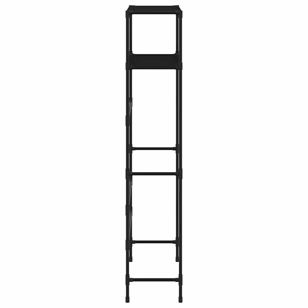 Stalak za pohranu na 2 razine crni 69 x 28 x 143 cm željezni