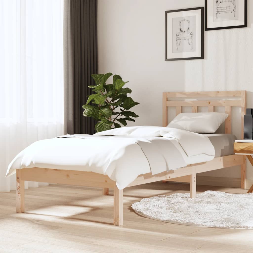 Okvir za krevet od masivnog drva 75 x 190 cm mali