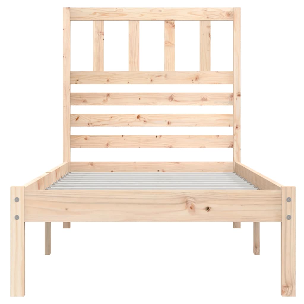 Okvir kreveta za jednu osobu 90 x 190 cm od masivne borovine