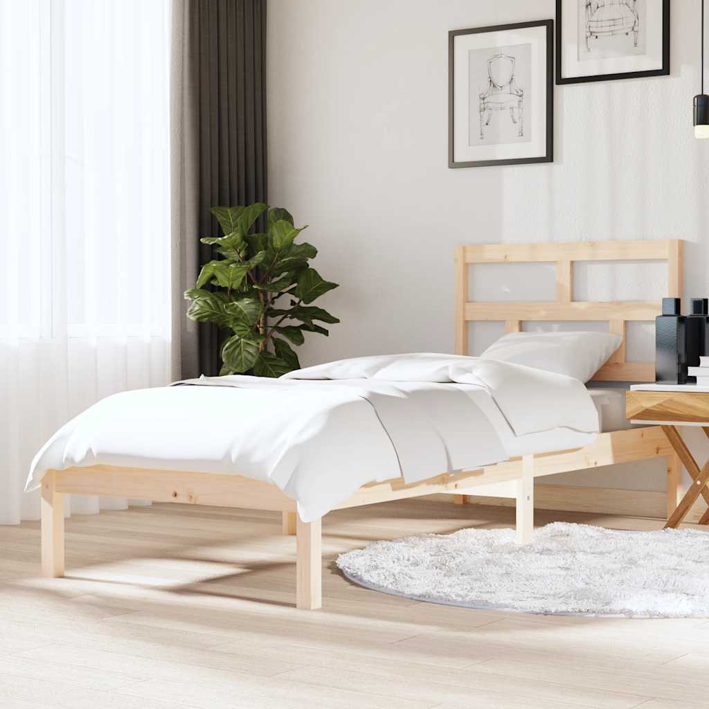 Okvir za krevet od masivnog drva 75 x 190 cm mali