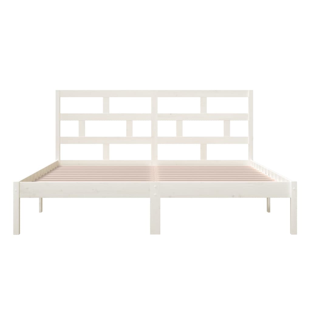 Okvir za krevet bijeli 180x200 cm bračni od masivnog drva