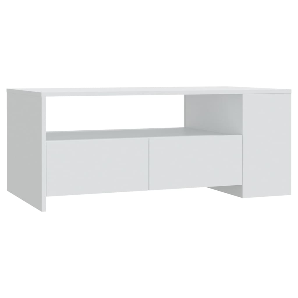 Stolić za kavu bijeli 102 x 55 x 42 cm od konstruiranog drva