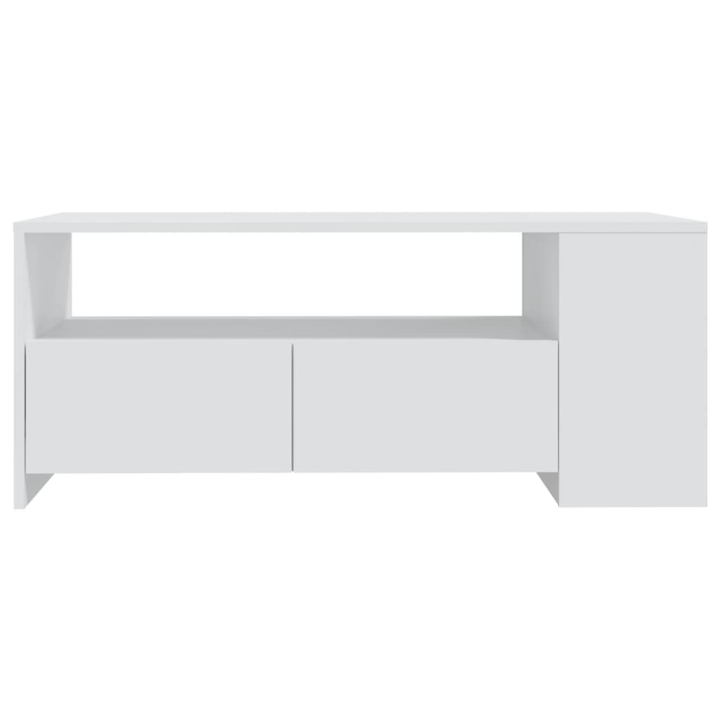 Stolić za kavu bijeli 102 x 55 x 42 cm od konstruiranog drva