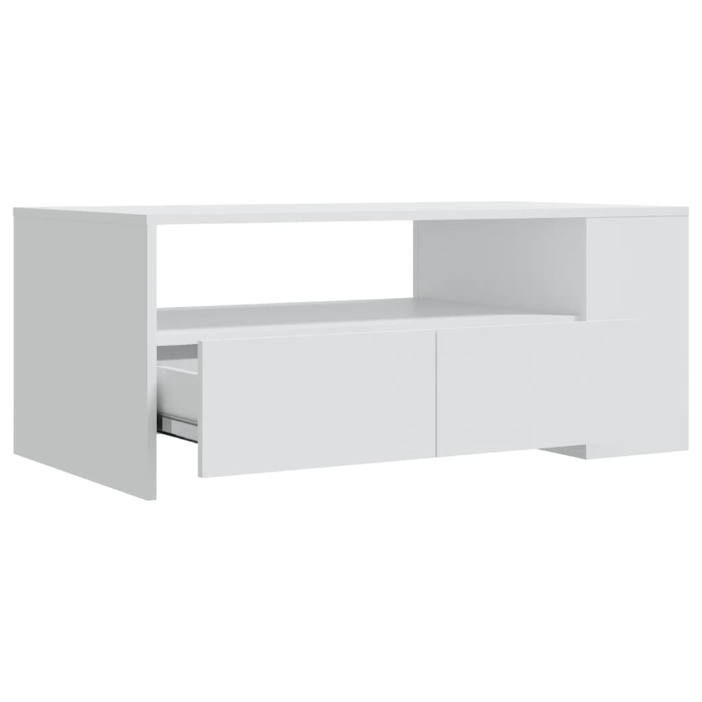 Stolić za kavu bijeli 102 x 55 x 42 cm od konstruiranog drva
