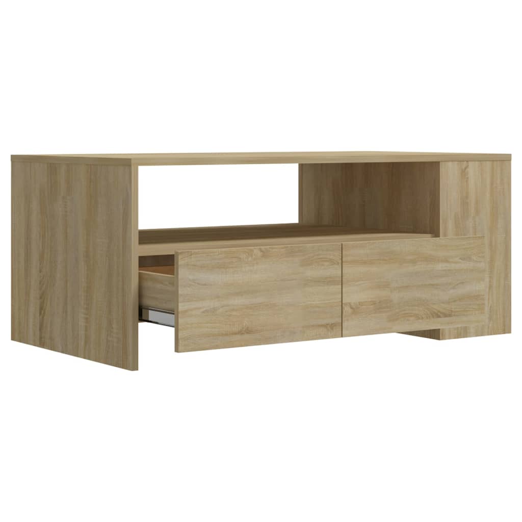 Stolić za kavu boja hrasta 102x55x42 cm konstruirano drvo