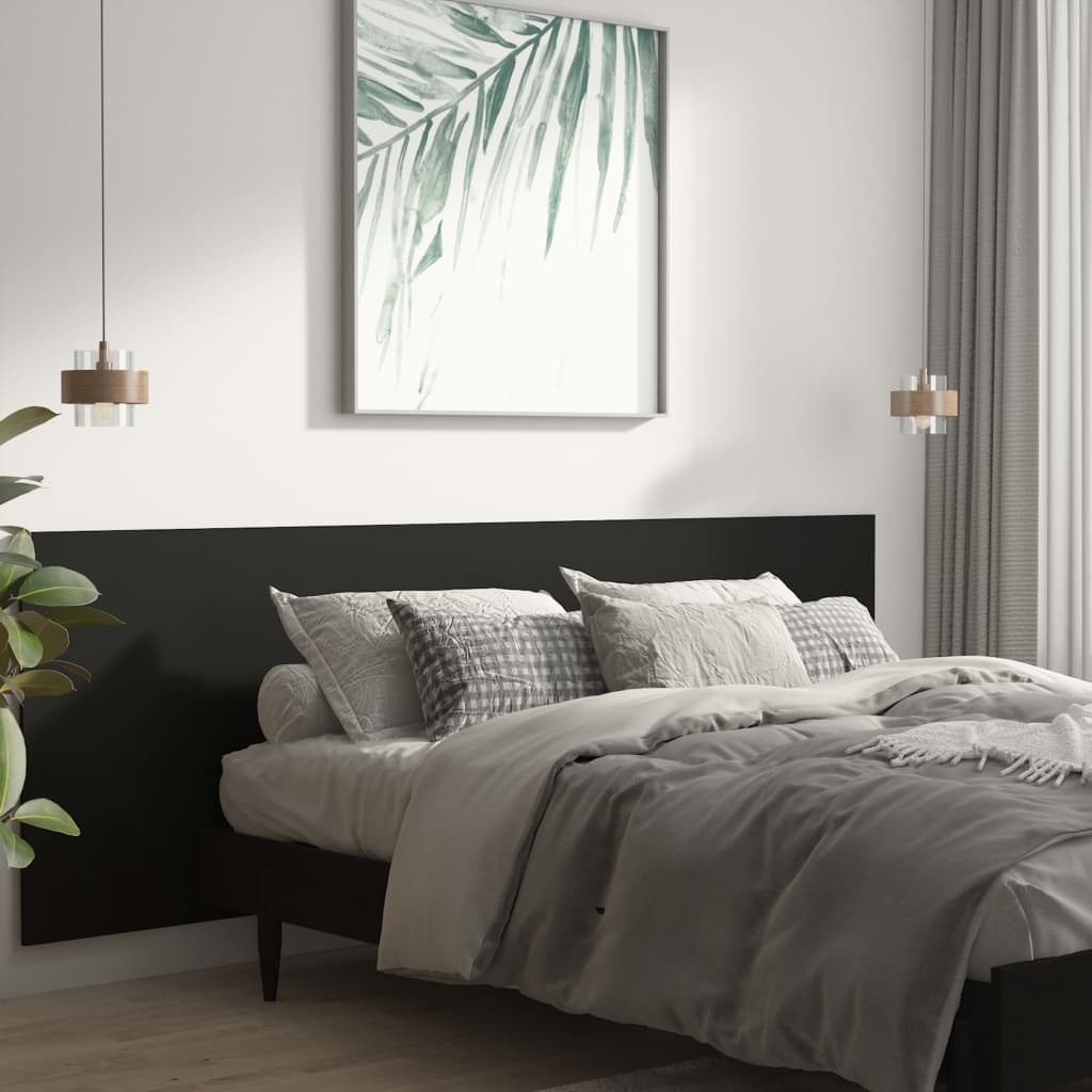 Uzglavlje za krevet crno 240x1,5x80 cm od konstruiranog drva