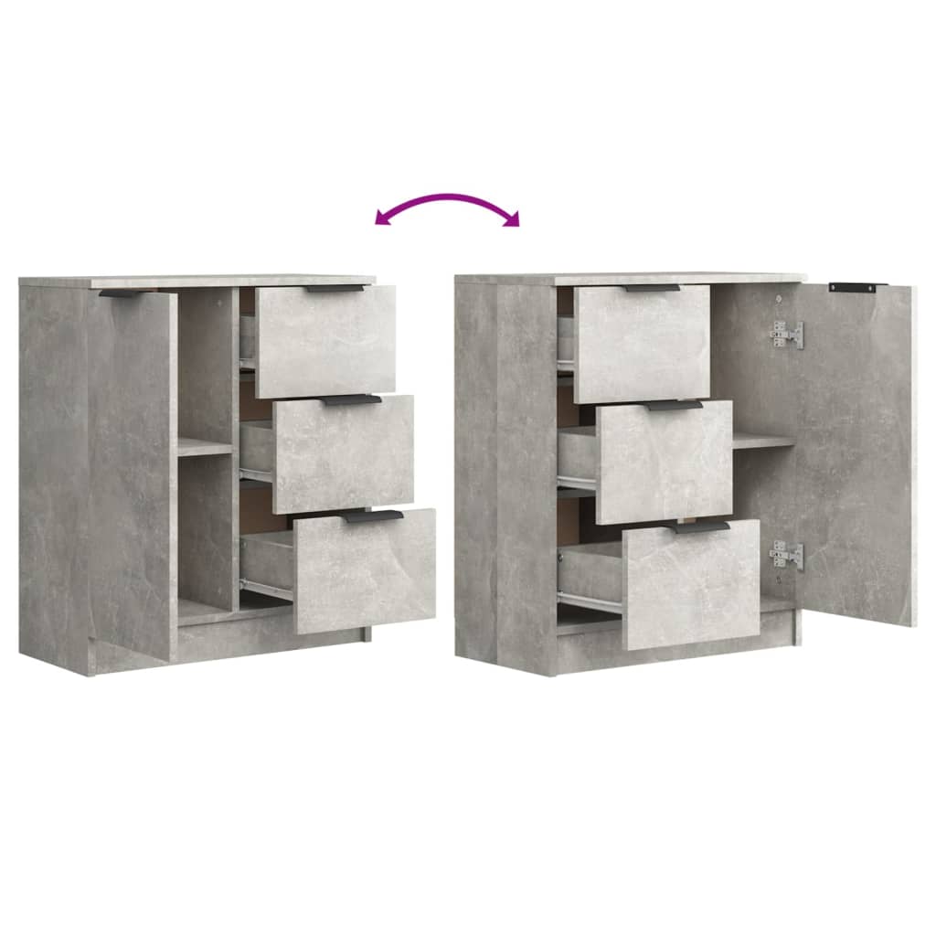 Komoda siva boja betona 60x30x70 cm od konstruiranog drva