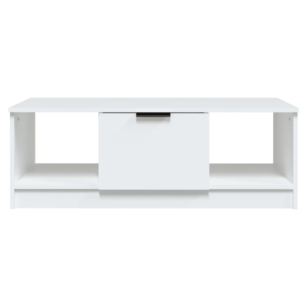Stolić za kavu bijeli 102 x 50 x 36 cm od konstruiranog drva