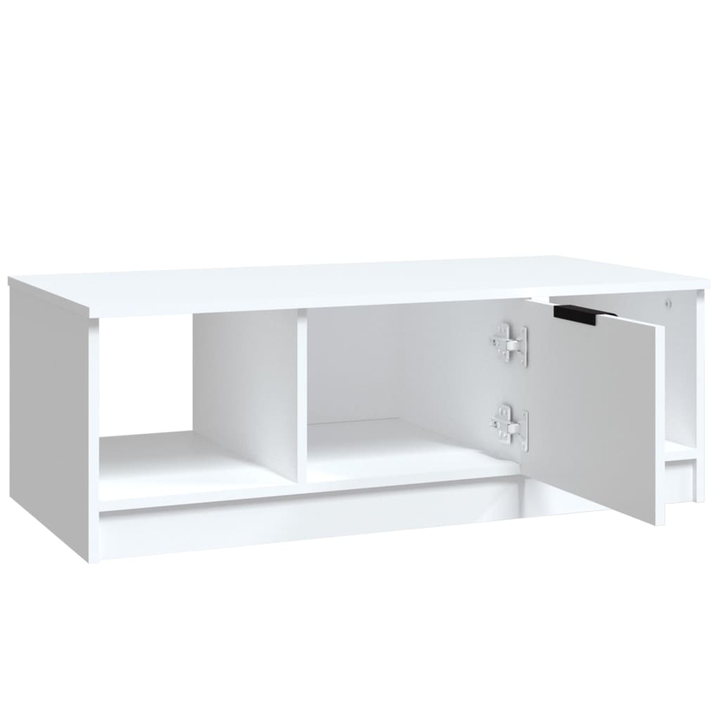 Stolić za kavu bijeli 102 x 50 x 36 cm od konstruiranog drva
