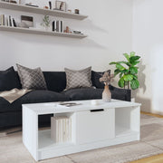 Stolić za kavu bijeli 102 x 50 x 36 cm od konstruiranog drva