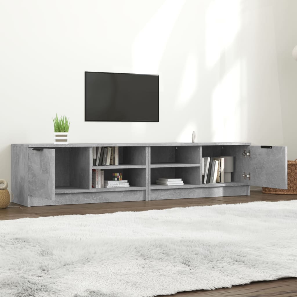 TV ormarići 2 kom boja betona 80x35x36,5 cm konstruirano drvo