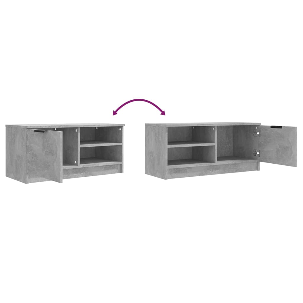 TV ormarići 2 kom boja betona 80x35x36,5 cm konstruirano drvo