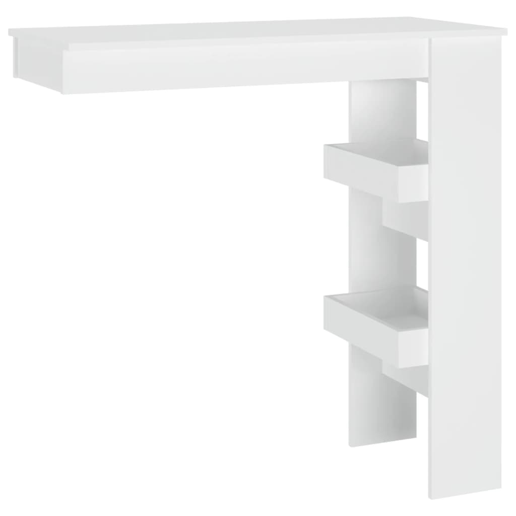 Zidni barski stol bijeli 102 x 45 x 103,5 cm konstruirano drvo