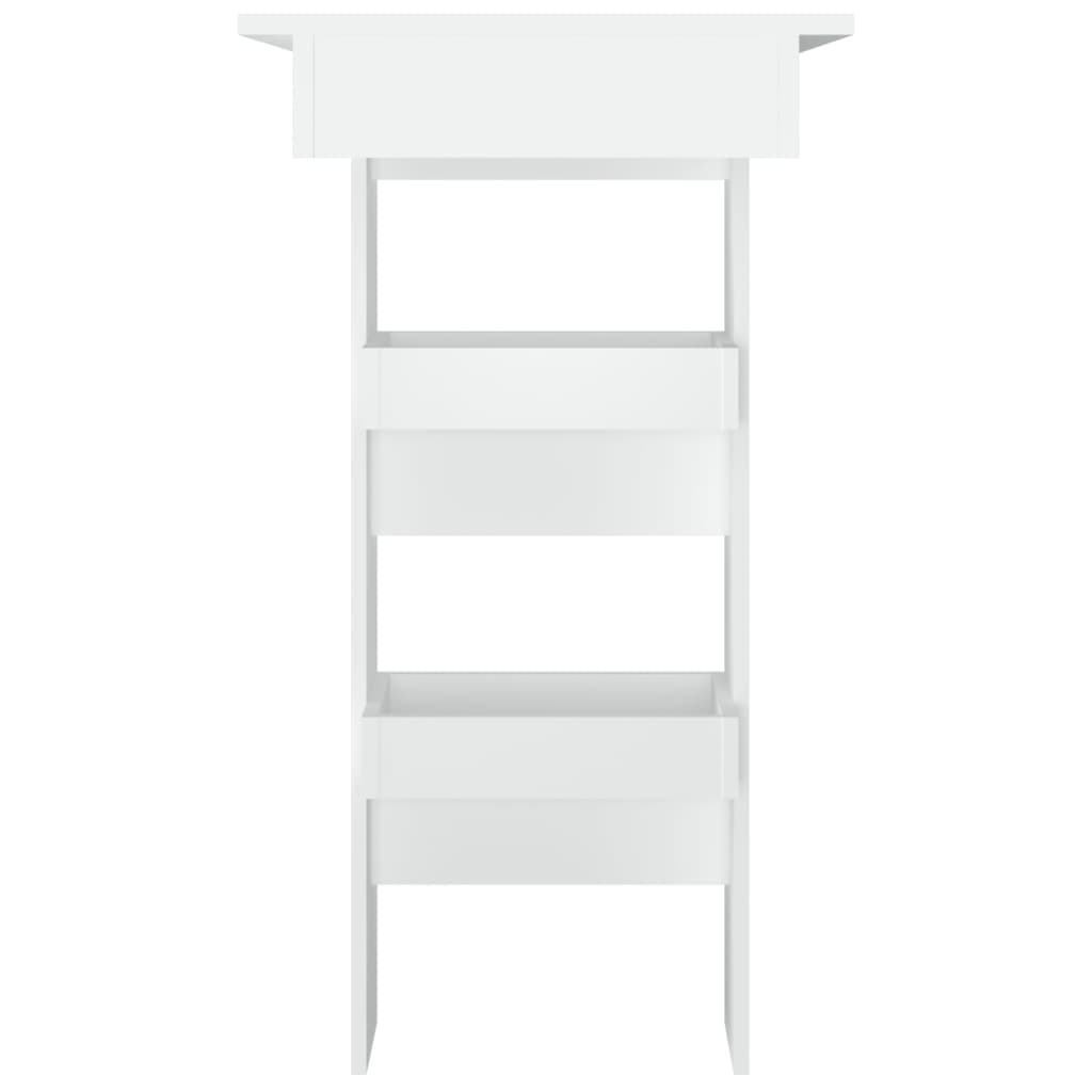 Zidni barski stol bijeli 102 x 45 x 103,5 cm konstruirano drvo
