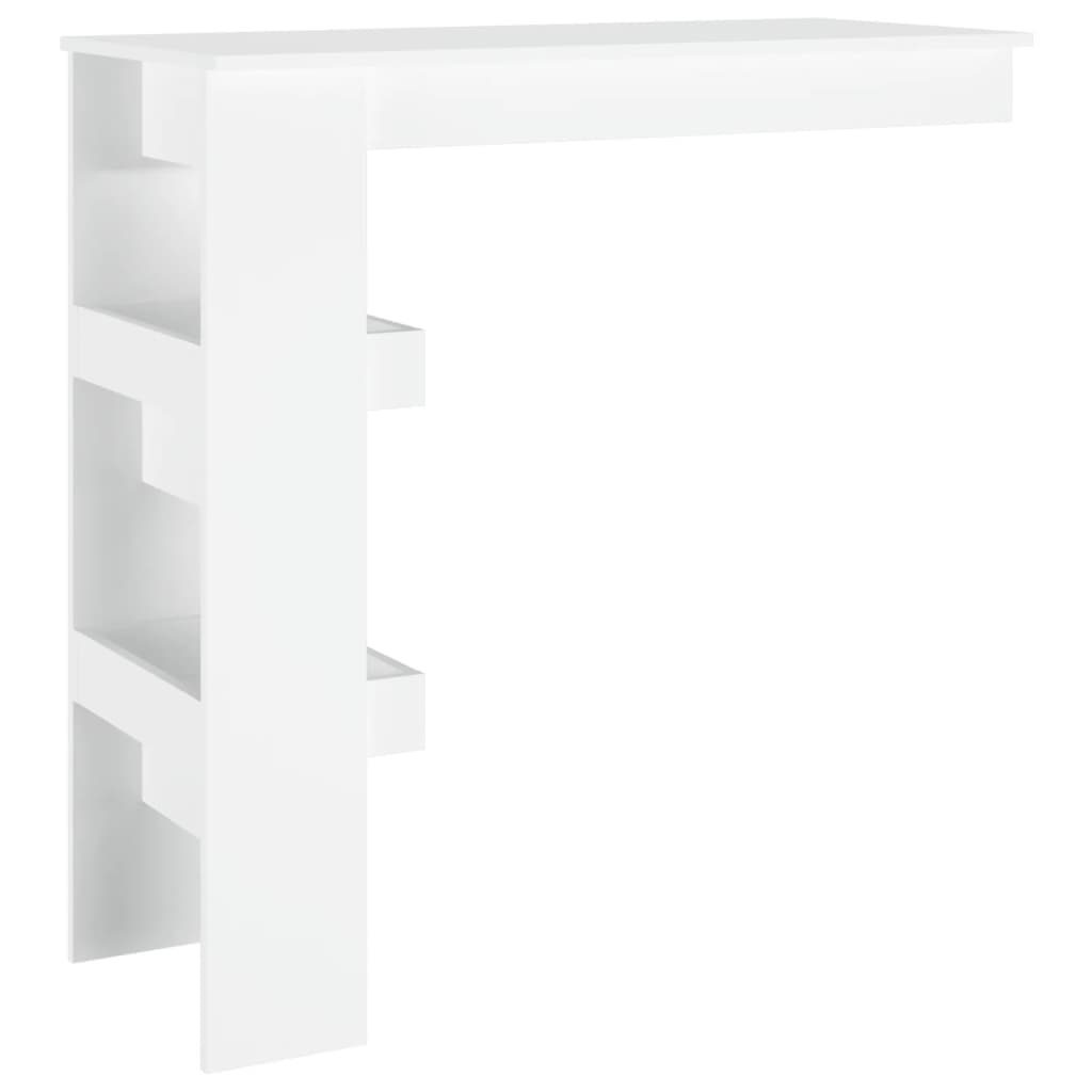 Zidni barski stol bijeli 102 x 45 x 103,5 cm konstruirano drvo