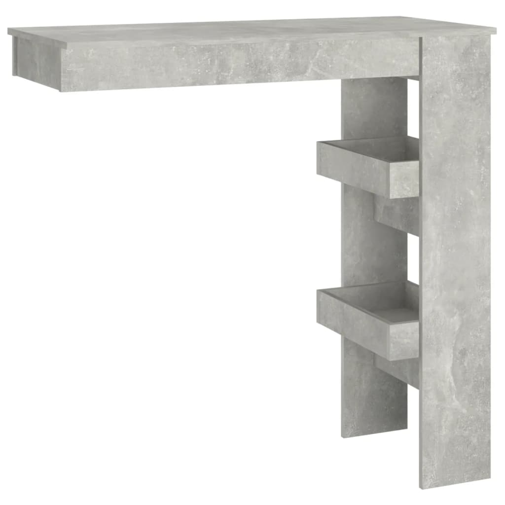 Zidni barski stol boja betona 102x45x103,5 cm konstruirano drvo