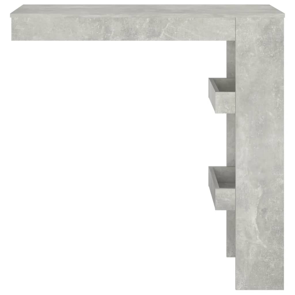 Zidni barski stol boja betona 102x45x103,5 cm konstruirano drvo