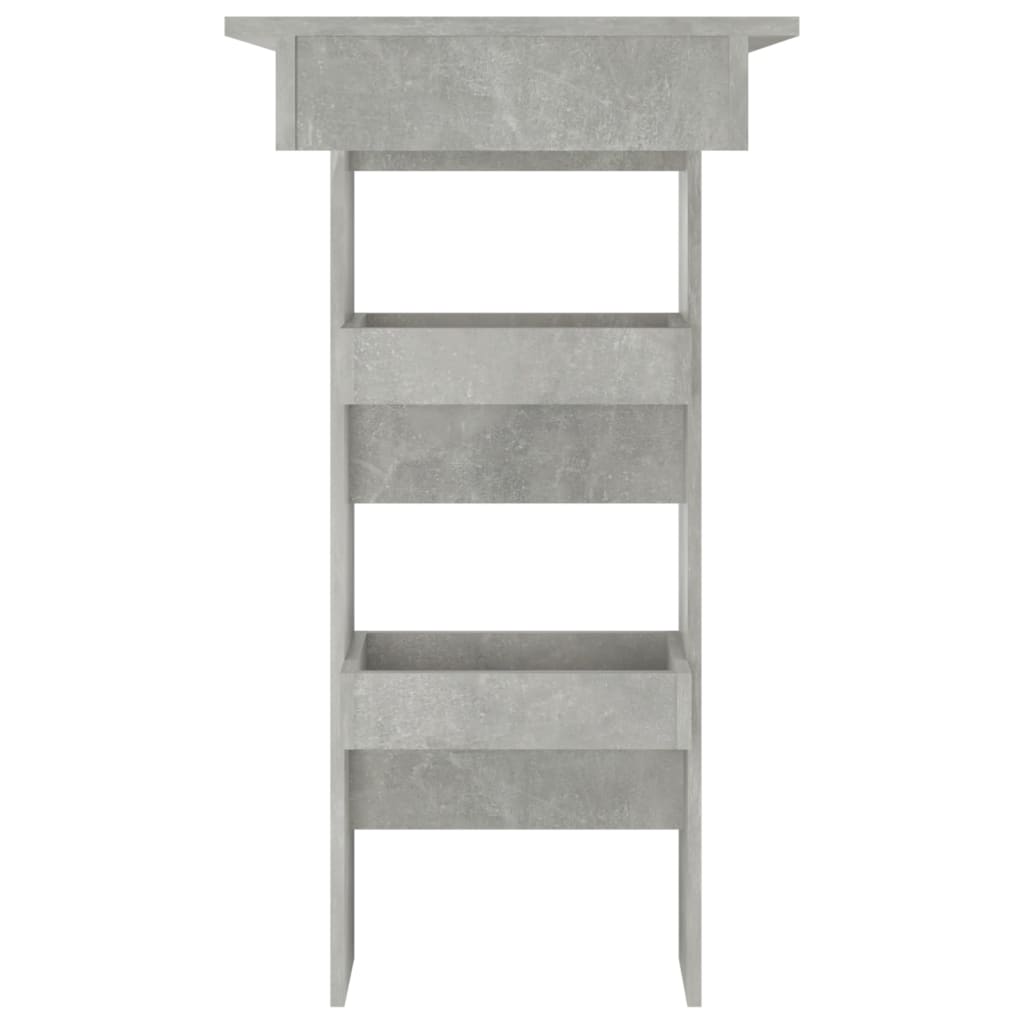 Zidni barski stol boja betona 102x45x103,5 cm konstruirano drvo