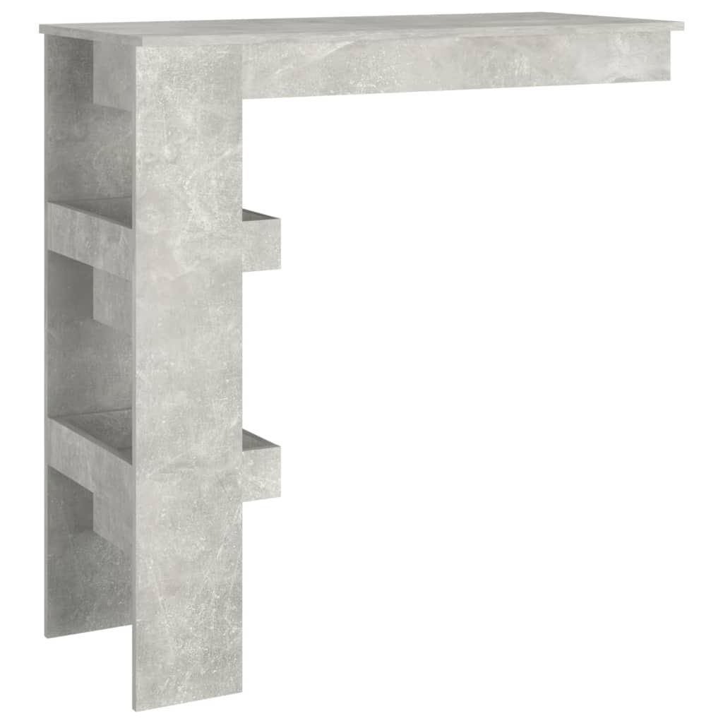 Zidni barski stol boja betona 102x45x103,5 cm konstruirano drvo