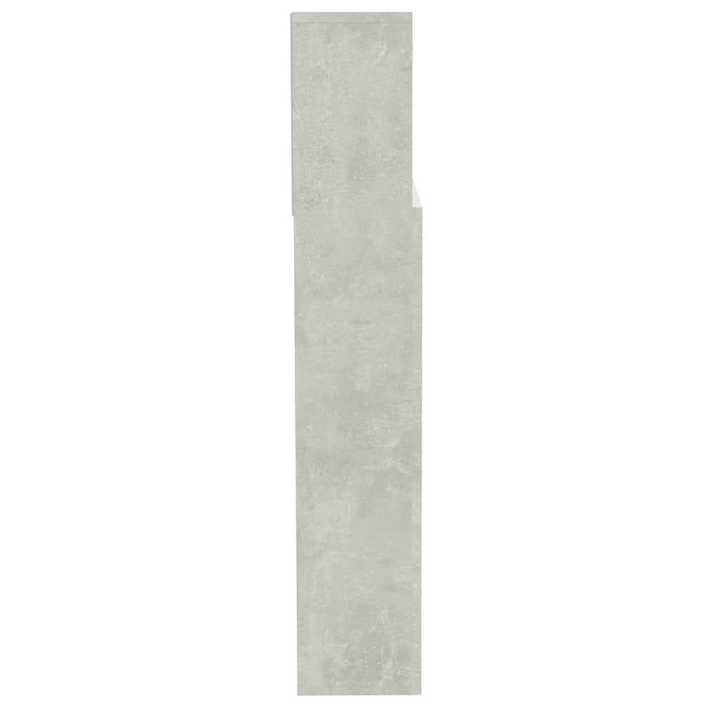 Uzglavlje s ormarićem siva boja betona 200 x 19 x 103,5 cm