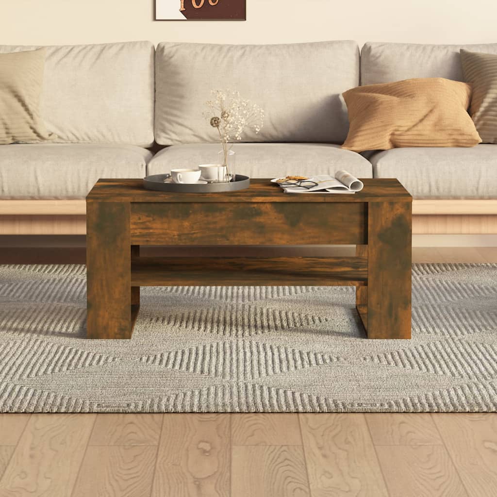 Stolić za kavu boja hrasta 102x55x45 cm konstruirano drvo