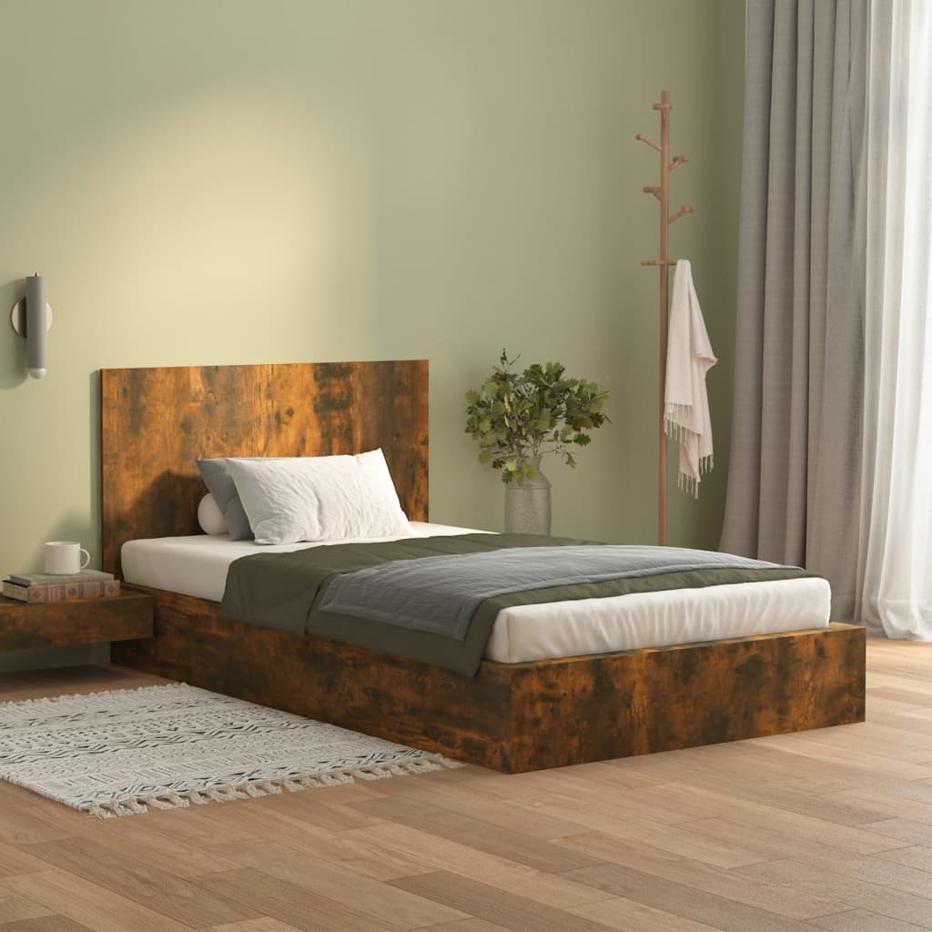 Uzglavlje za krevet boja dimljenog hrasta 120x1,5x80 cm drveno