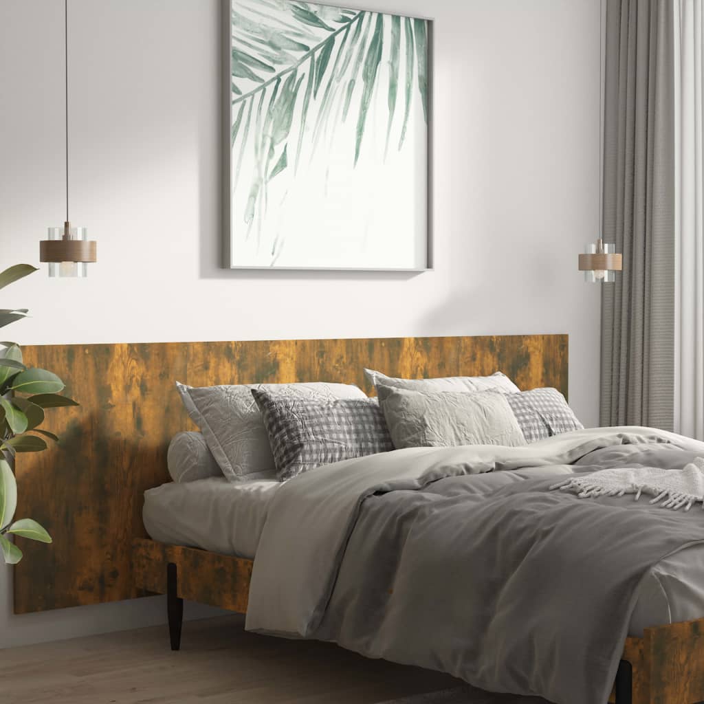 Zidno uzglavlje boja dimljenog hrasta 240 x 1,5 x 80 cm drveno
