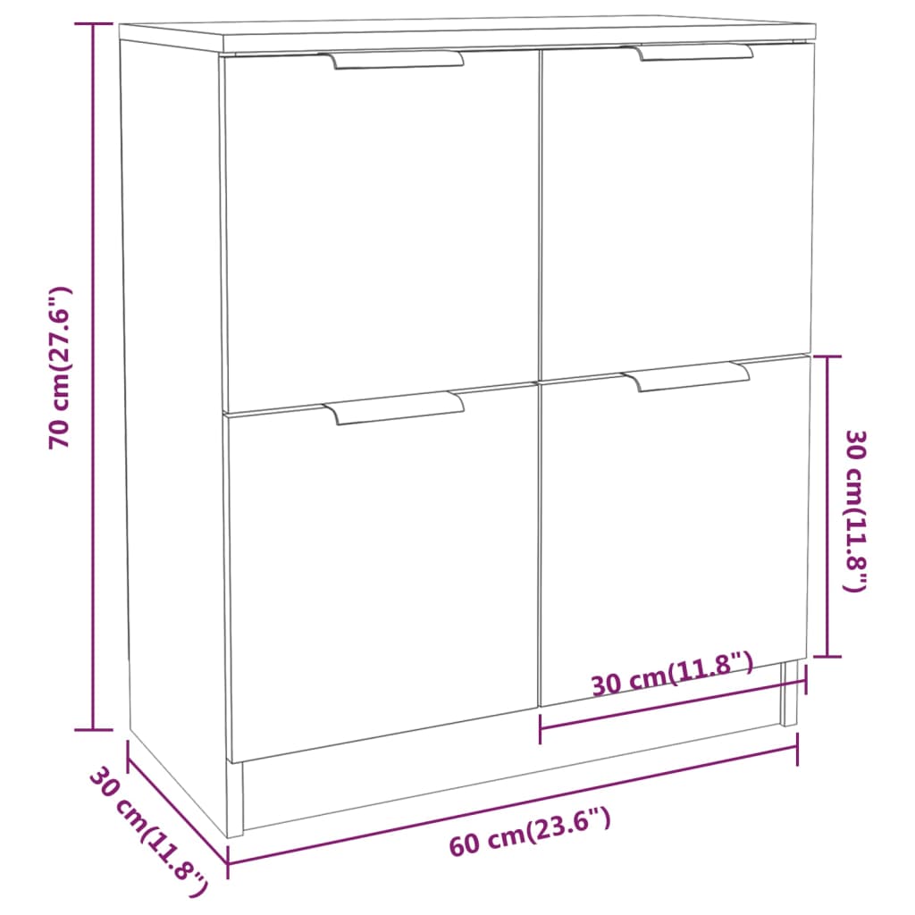 Komoda boja hrasta sonome 60 x 30 x 70 cm od konstruiranog drva