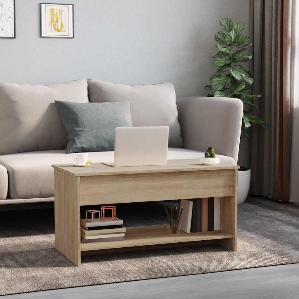 Stolić za kavu boja hrasta 102x50x52,5 cm konstruirano drvo
