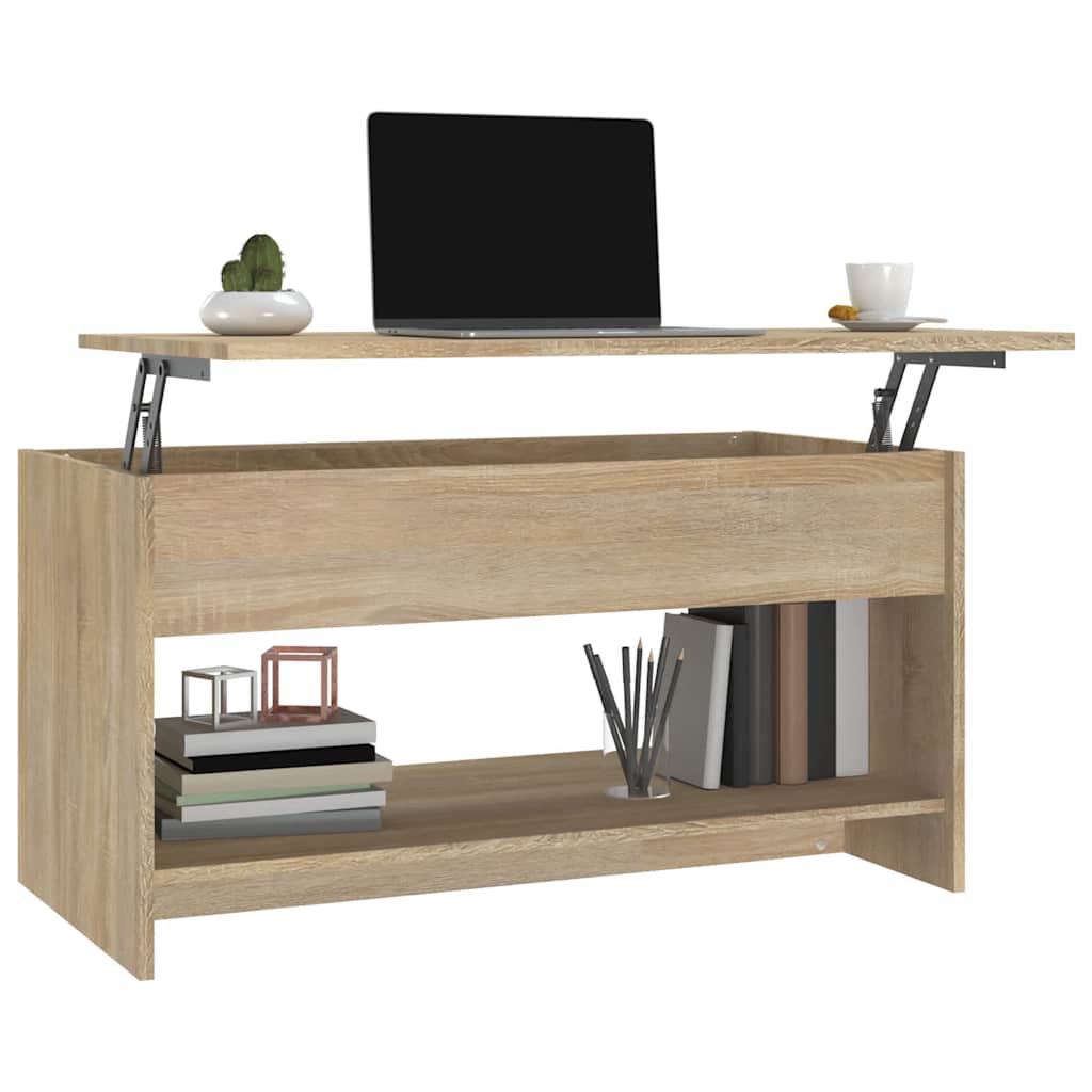 Stolić za kavu boja hrasta 102x50x52,5 cm konstruirano drvo
