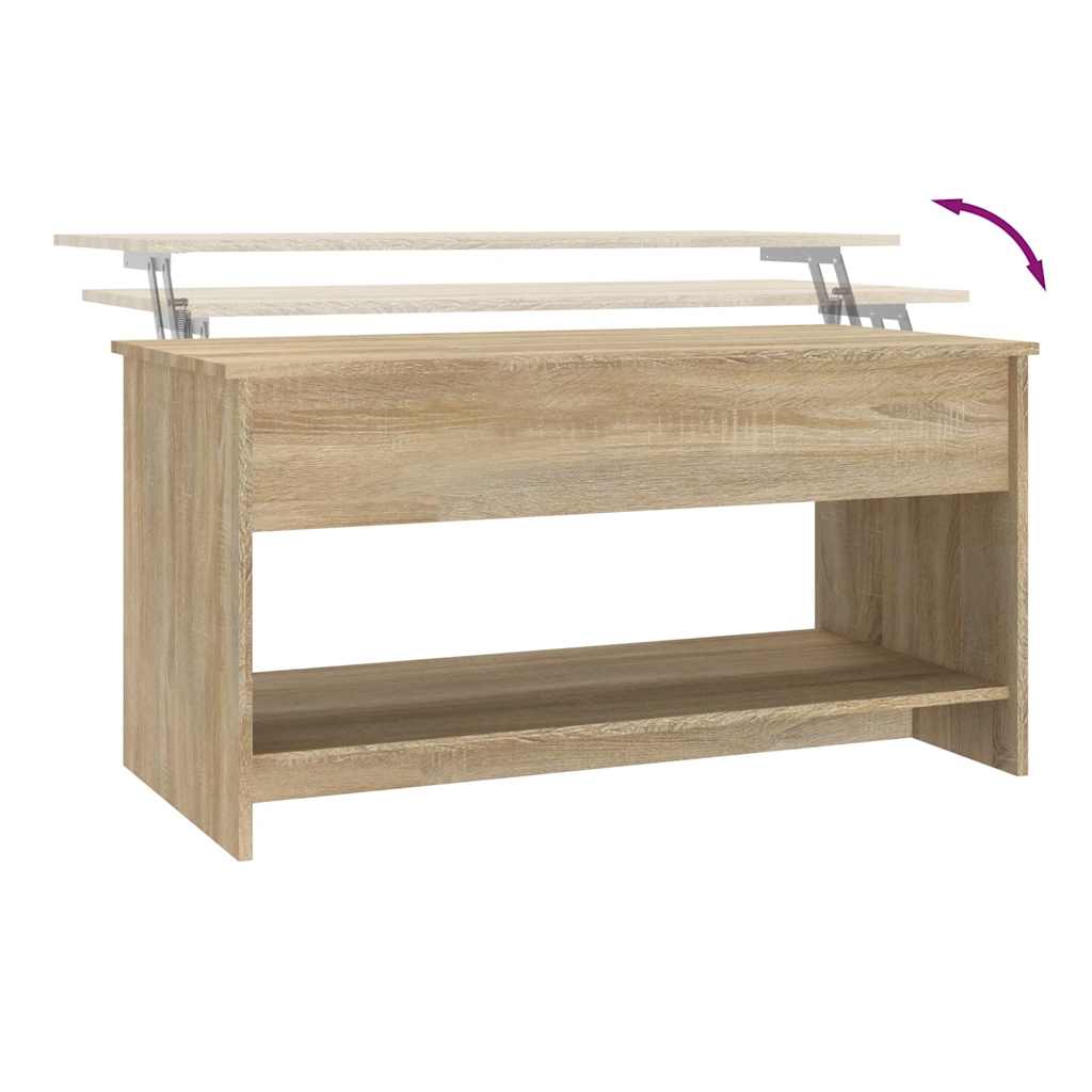 Stolić za kavu boja hrasta 102x50x52,5 cm konstruirano drvo